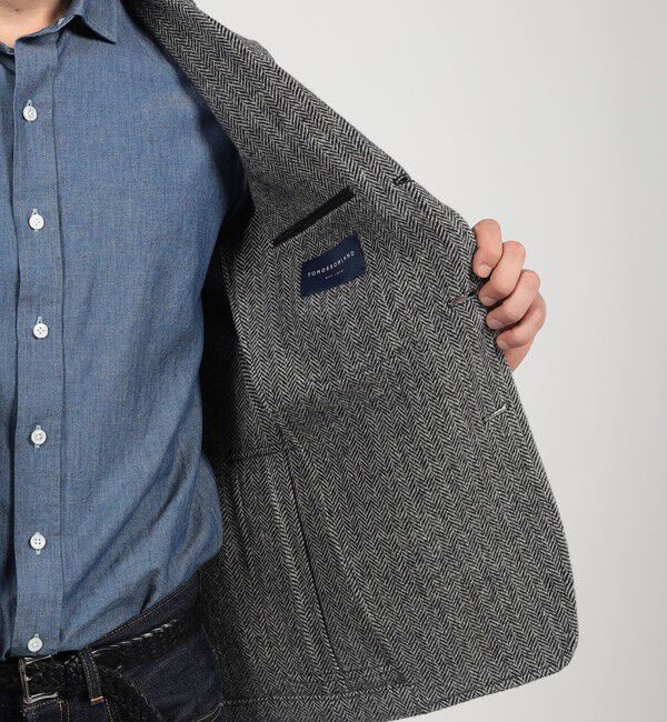 TOMORROWLAND MENS「ブリティッシュウールツイード シングルブレステッド3Bジャケット ZANIERI」|テーラードジャケット|