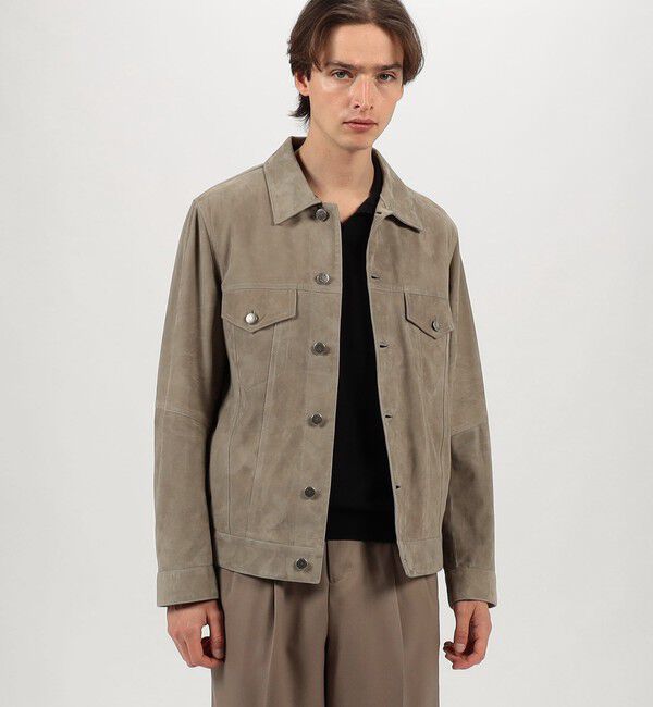 TOMORROWLAND MENS「【別注】EMMETI ラムスエード トラッカージャケット」|ブルゾン・スタジャン|