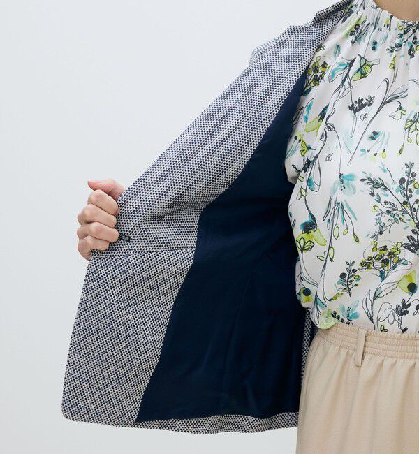 TOMORROWLAND collection「フラットテープ キザミカラージャケット」|ノーカラージャケット|