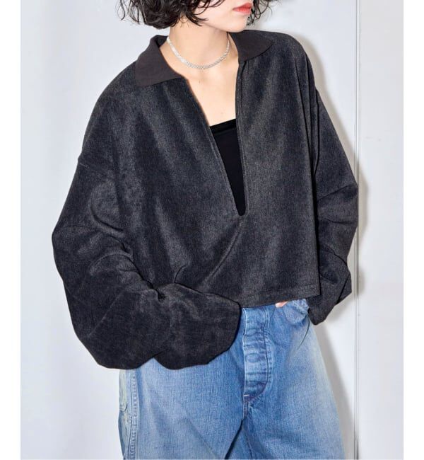  「[THE MOOD]パイルスキッパーTシャツ」|Tシャツ・カットソー|グレー