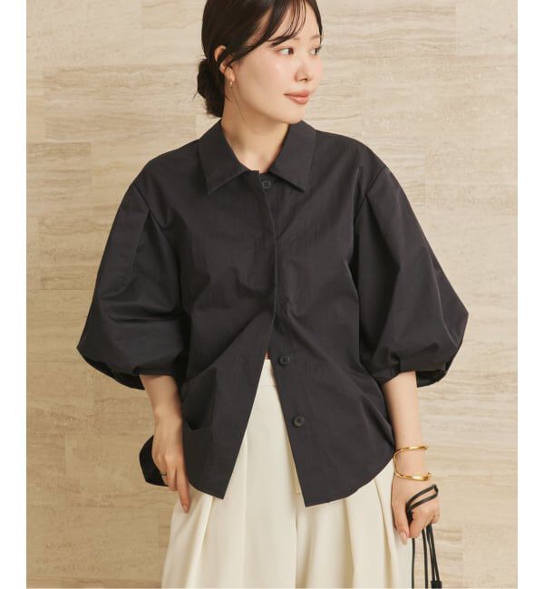 Plage「Tuck Sleeves シャツ」|シャツ・ブラウス|ブラック