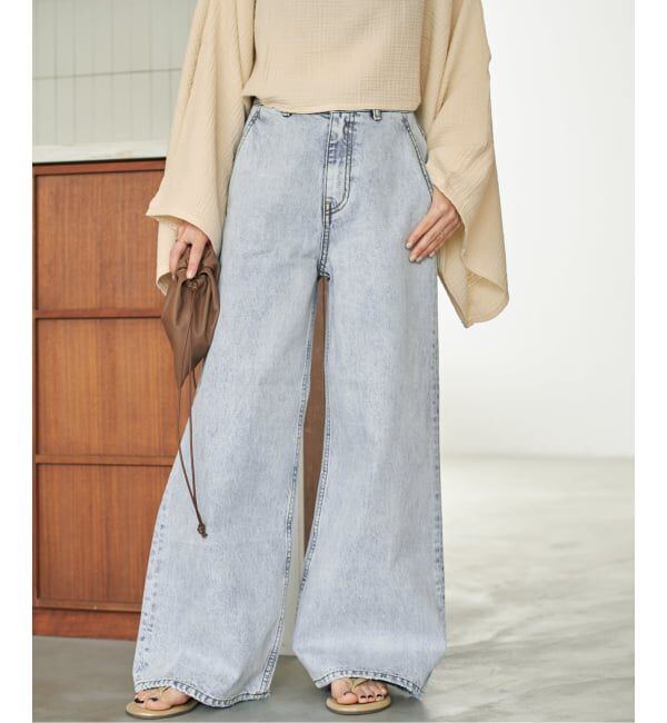 Plage「《追加予約》R&rsquo;IAM straight WIDE デニム」|デニム|