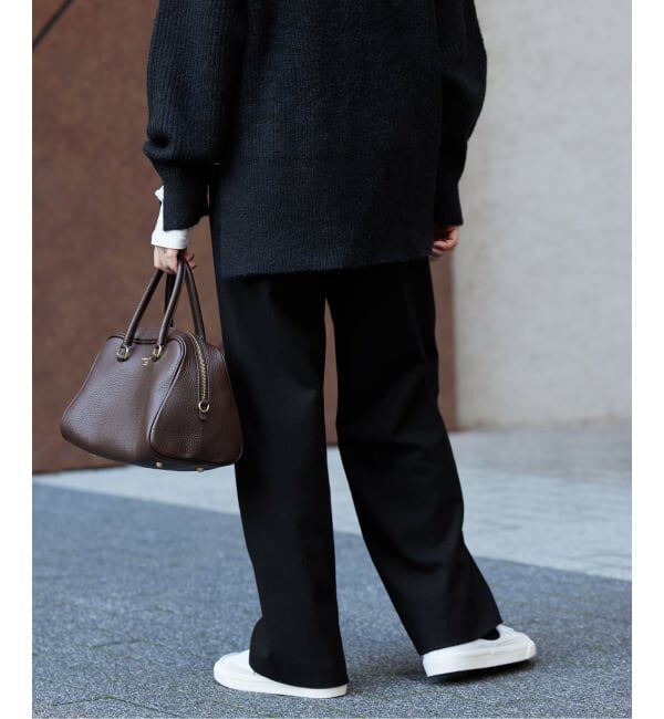 SLOBE IENA「《3サイズ展開/WEB限定/追加》ウール混ドロストイージースラックス」|スラックス|