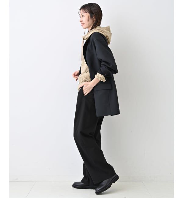 SLOBE IENA「《3サイズ展開/WEB限定/追加》ウール混ドロストイージースラックス」|スラックス|