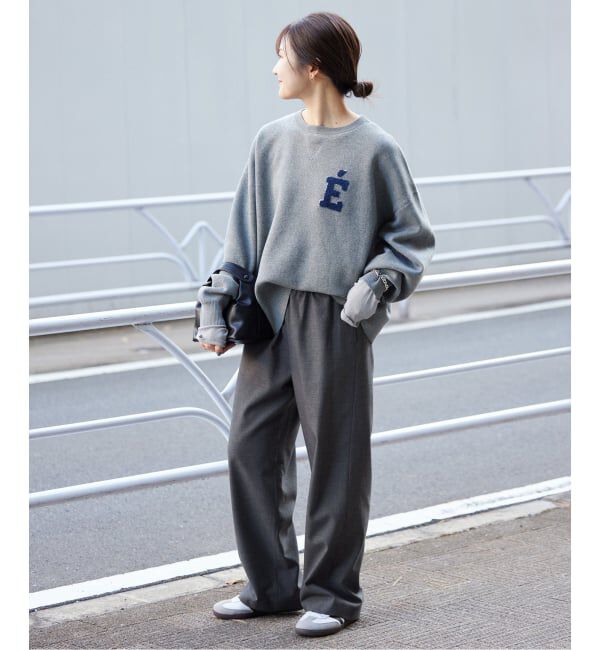 SLOBE IENA「《3サイズ展開/WEB限定/追加》ウール混ドロストイージースラックス」|スラックス|