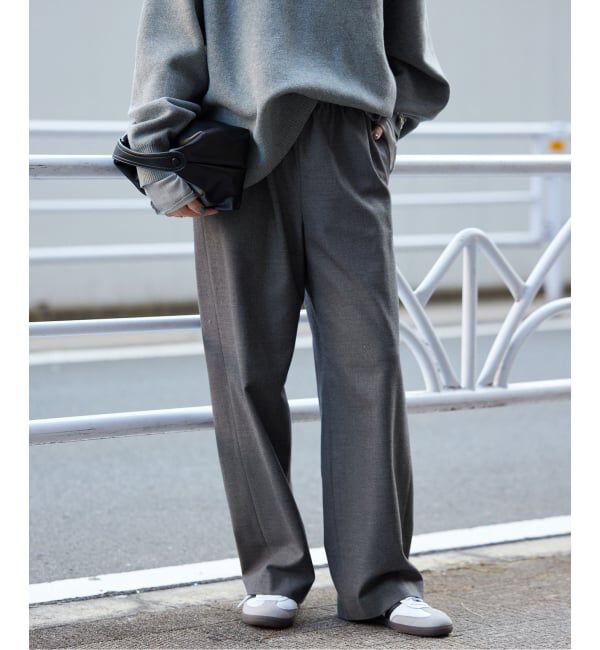 SLOBE IENA「《3サイズ展開/WEB限定/追加》ウール混ドロストイージースラックス」|スラックス|