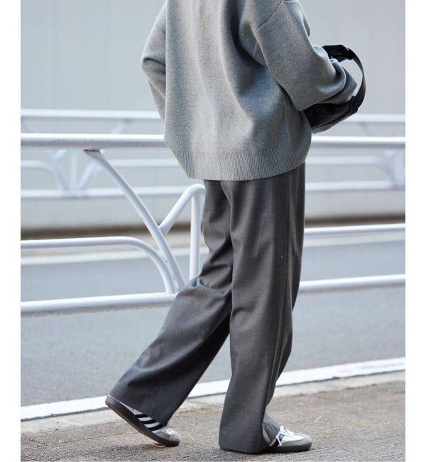 SLOBE IENA「《3サイズ展開/WEB限定/追加》ウール混ドロストイージースラックス」|スラックス|