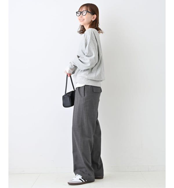 SLOBE IENA「《3サイズ展開/WEB限定/追加》ウール混ドロストイージースラックス」|スラックス|