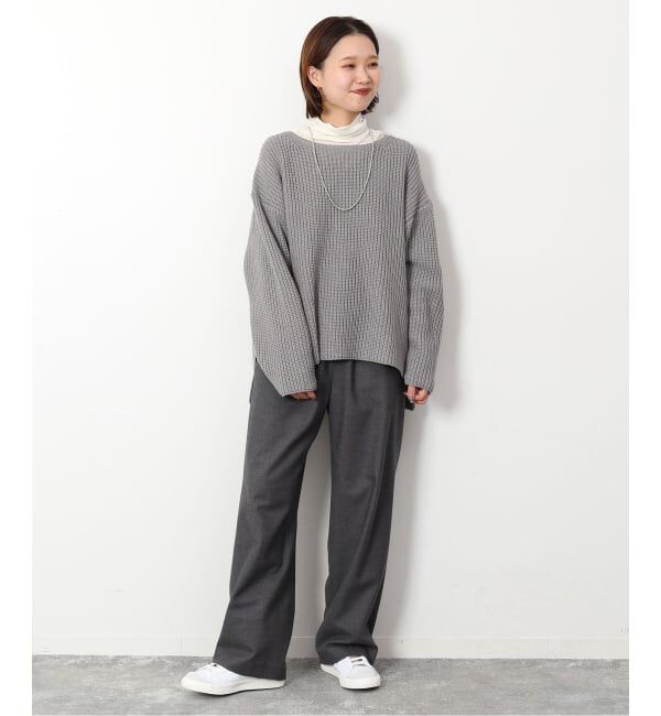 SLOBE IENA「《3サイズ展開/WEB限定/追加》ウール混ドロストイージースラックス」|スラックス|