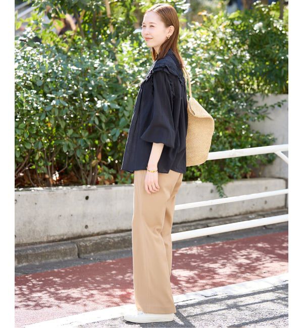 SLOBE IENA「《WEBのみ4サイズ展開/シリーズあり》リネンmixストレッチパンツ」|その他|