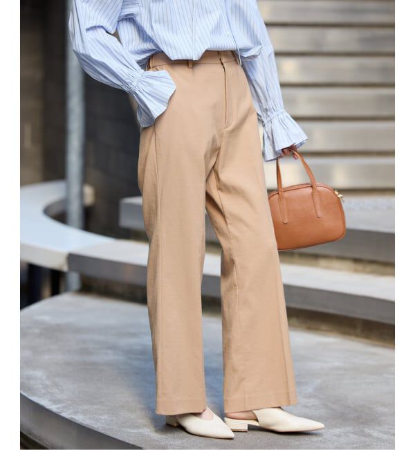 SLOBE IENA「《WEBのみ4サイズ展開/シリーズあり》リネンmixストレッチパンツ」|その他|