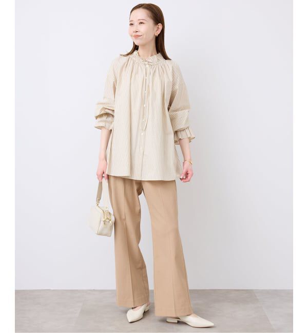 SLOBE IENA「《WEBのみ4サイズ展開/シリーズあり》リネンmixストレッチパンツ」|その他|