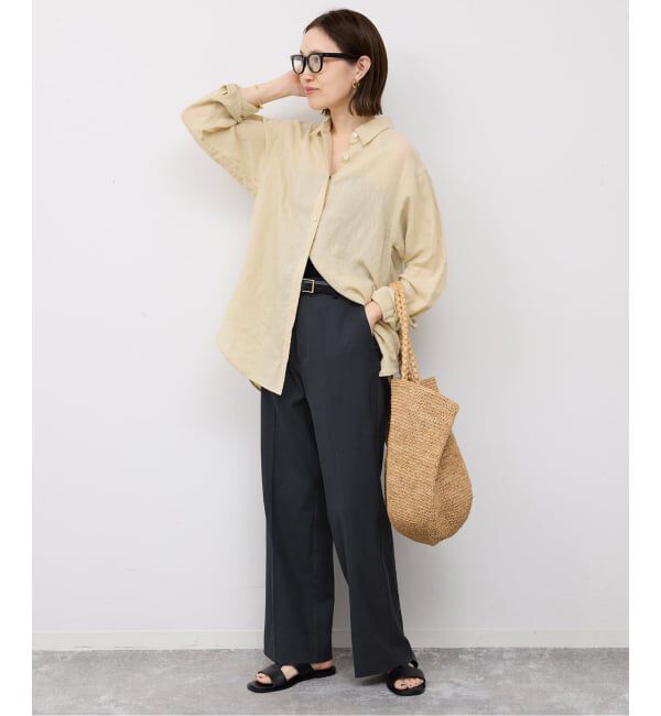 SLOBE IENA「《WEBのみ4サイズ展開/シリーズあり》リネンmixストレッチパンツ」|その他|