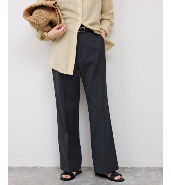 SLOBE IENA「《WEBのみ4サイズ展開/シリーズあり》リネンmixストレッチパンツ」|その他|