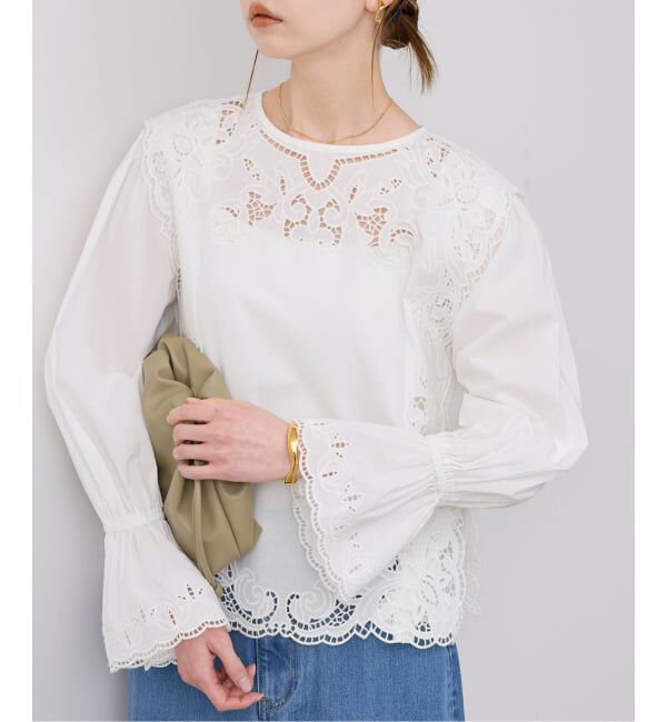 SLOBE IENA「カットワークブラウス」|シャツ・ブラウス|