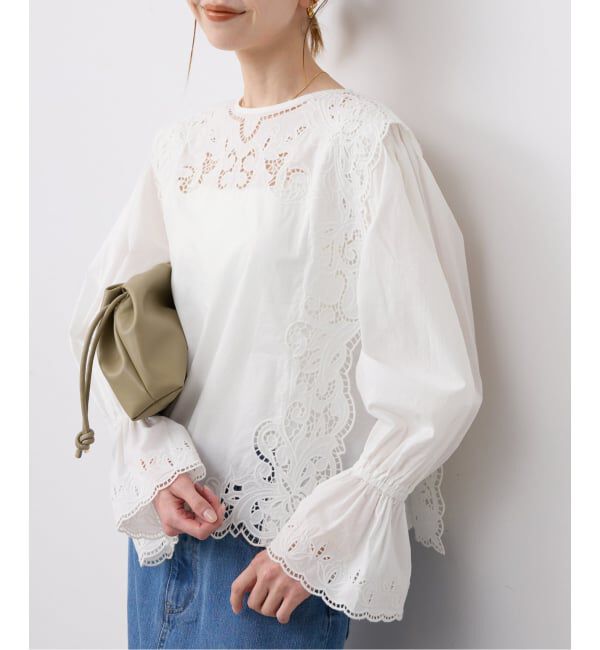 SLOBE IENA「カットワークブラウス」|シャツ・ブラウス|