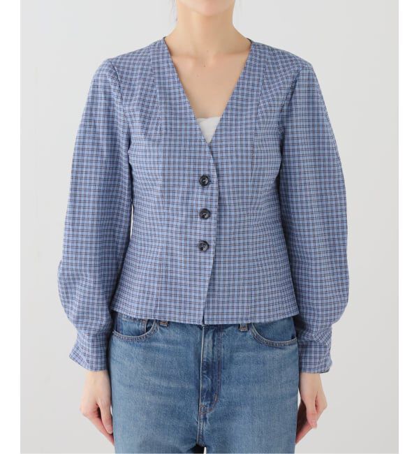 IENA「BAUM UND PFERDGARTEN/バウム ウンド ヘルガーデン CHECK BL ブラウス MILLEA24633」|シャツ・ブラウス|