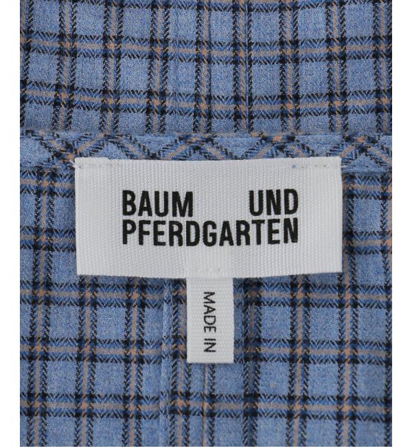 IENA「BAUM UND PFERDGARTEN/バウム ウンド ヘルガーデン CHECK BL ブラウス MILLEA24633」|シャツ・ブラウス|