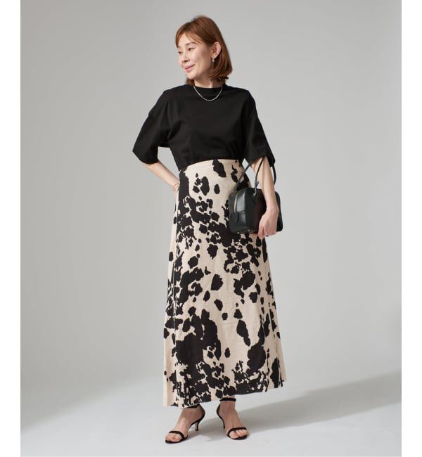 VERMEIL par iena「プリントマキシフレア」|スカート|