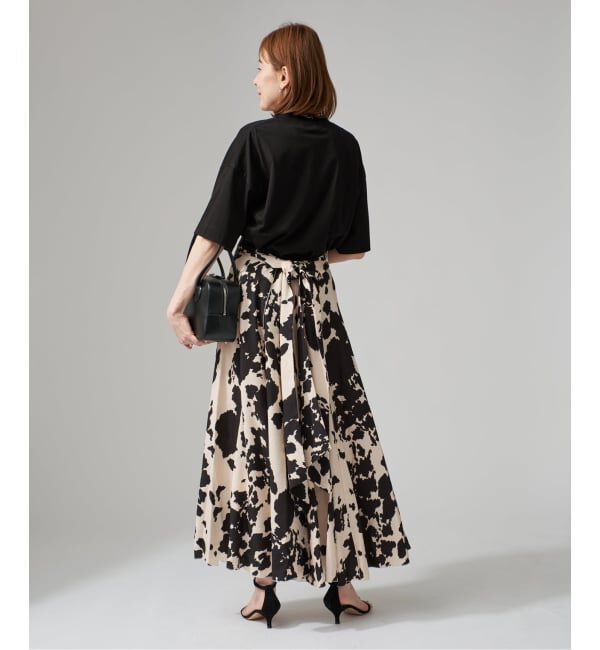 VERMEIL par iena「プリントマキシフレア」|スカート|