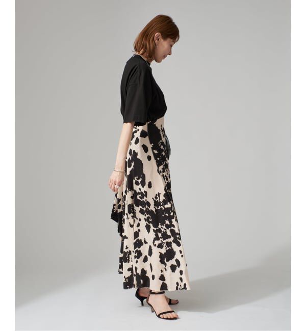 VERMEIL par iena「プリントマキシフレア」|スカート|