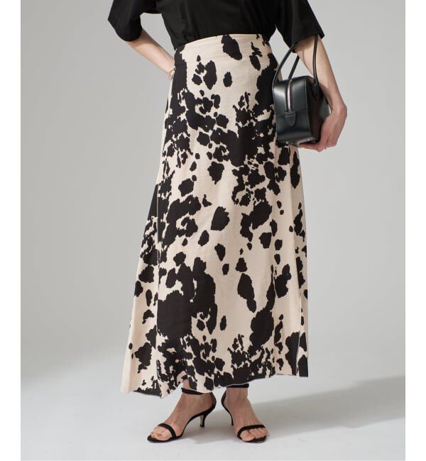 VERMEIL par iena「プリントマキシフレア」|スカート|