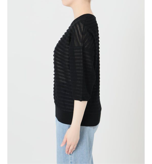 IENA「《予約》ウォッシャブル シアーフリルプルオーバー」|ニット・セーター|