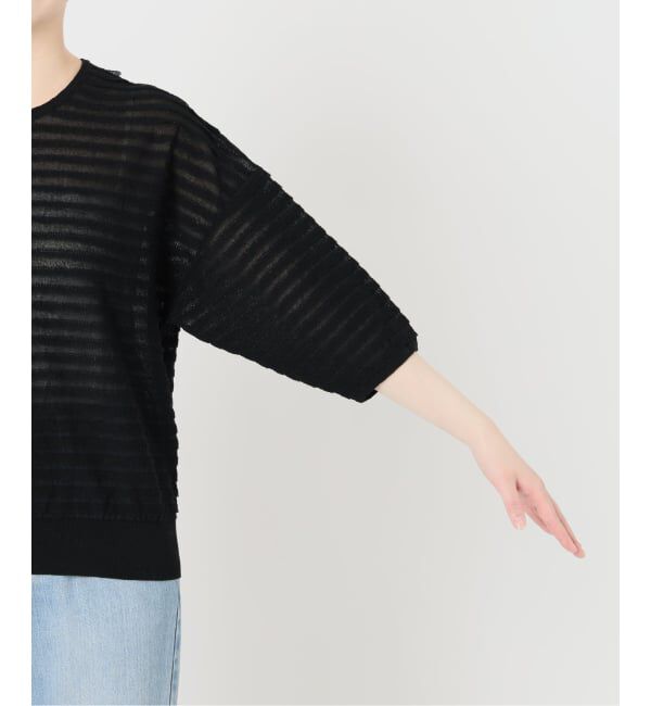 IENA「《予約》ウォッシャブル シアーフリルプルオーバー」|ニット・セーター|