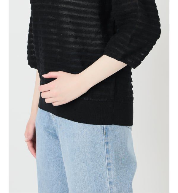 IENA「《予約》ウォッシャブル シアーフリルプルオーバー」|ニット・セーター|