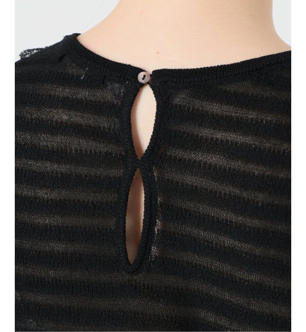 IENA「《予約》ウォッシャブル シアーフリルプルオーバー」|ニット・セーター|