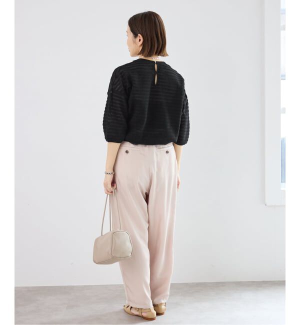 IENA「《予約》ウォッシャブル シアーフリルプルオーバー」|ニット・セーター|