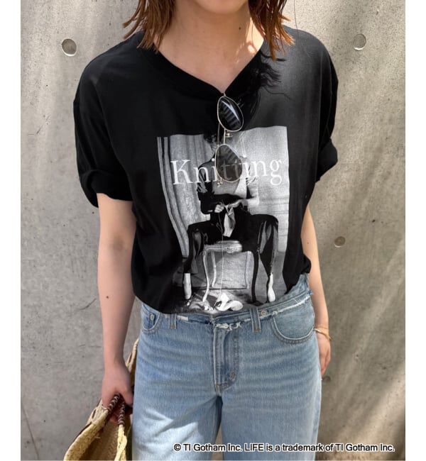 SLOBE IENA「《WEB限定/追加2予約》GOOD ROCK SPEED SLOBE別注 LIFE PC PHOTO TEE1」|Tシャツ・カットソー|