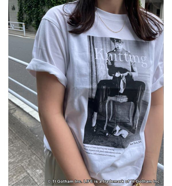 SLOBE IENA「《WEB限定/追加2予約》GOOD ROCK SPEED SLOBE別注 LIFE PC PHOTO TEE1」|Tシャツ・カットソー|