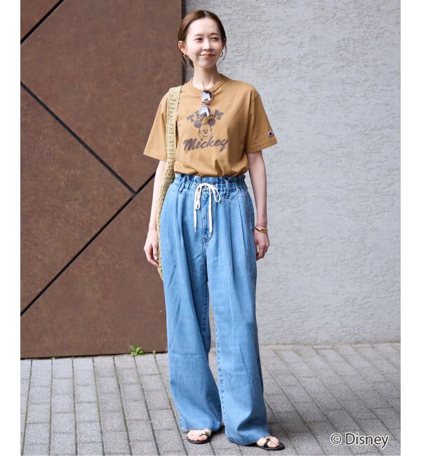 SLOBE IENA「《追加予約》Champion/チャンピオン SLOBE別注 /Mickey/Donald/ Tシャツ」|Tシャツ・カットソー|