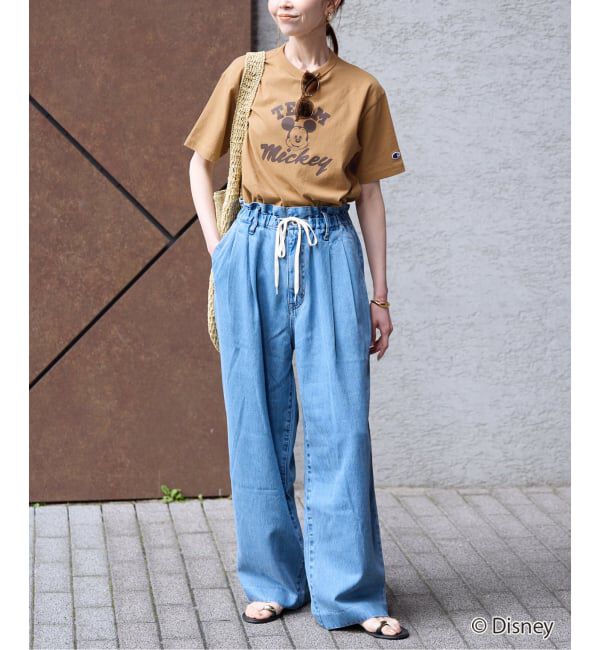 SLOBE IENA「《追加予約》Champion/チャンピオン SLOBE別注 /Mickey/Donald/ Tシャツ」|Tシャツ・カットソー|