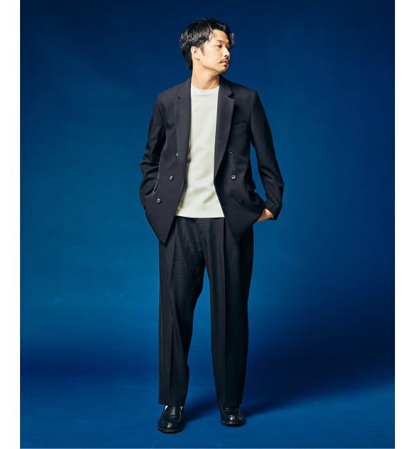 417 EDIFICE「&rdquo;4WAYストレッチ&rdquo; オーセンティック2タックパンツ」|スラックス|