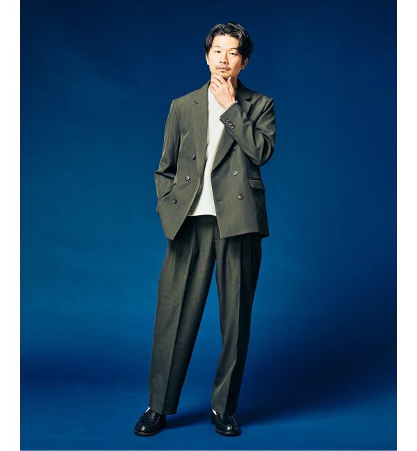 417 EDIFICE「&rdquo;4WAYストレッチ&rdquo; オーセンティック2タックパンツ」|スラックス|