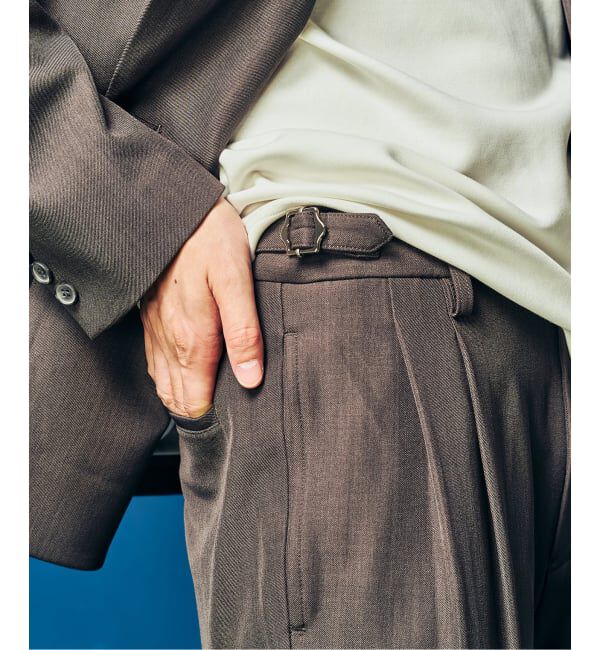 417 EDIFICE「&rdquo;4WAYストレッチ&rdquo; オーセンティック2タックパンツ」|スラックス|