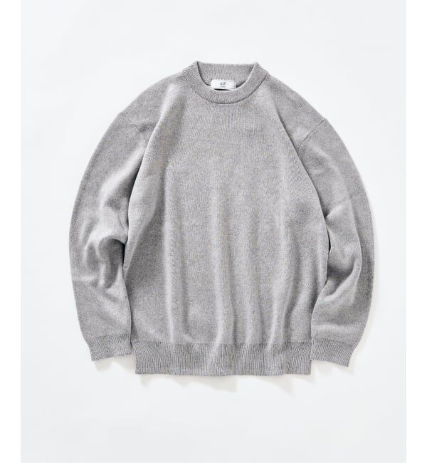 417 EDIFICE「コットンカシミヤ スムース クルーニット」|ニット・セーター|グレーA