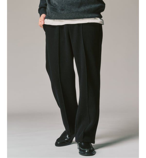 417 EDIFICE「ニットジャージーイージーパンツ」|スラックス|ブラック
