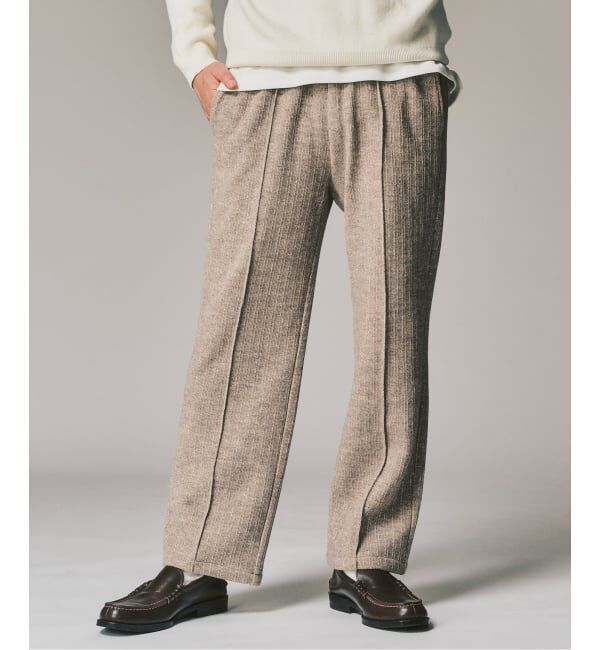 417 EDIFICE「ニットジャージーイージーパンツ」|スラックス|ベージュ