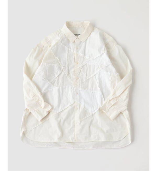 EDIFICE「CASEY CASEY(ケイシーケイシー) HAMNET FLOWER PATCHWORK シャツ」|シャツ・ブラウス|ホワイト