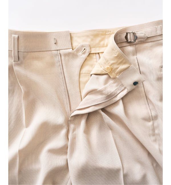 417 EDIFICE「【EVALET / エバレット】メッシュ 2タックパンツ "セットアップ着用可能"」|スラックス|