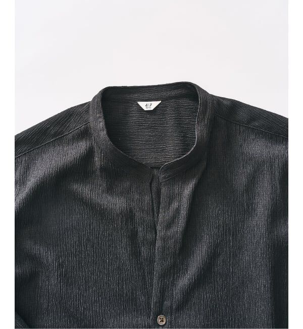 417 EDIFICE「クレープ クロップドスリーブ スキッパーシャツ」|シャツ・ブラウス|