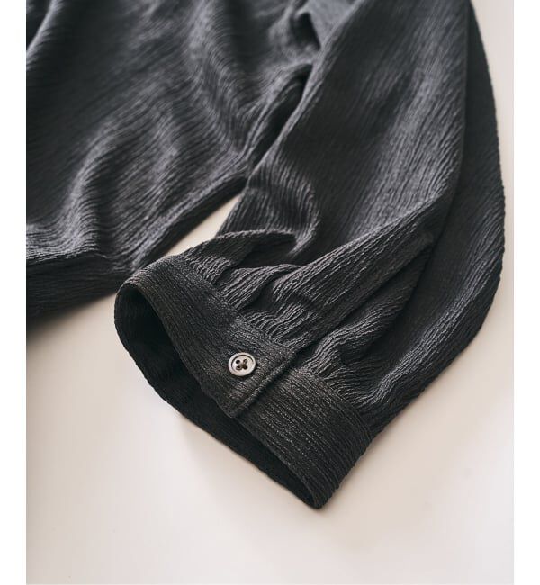 417 EDIFICE「クレープ クロップドスリーブ スキッパーシャツ」|シャツ・ブラウス|