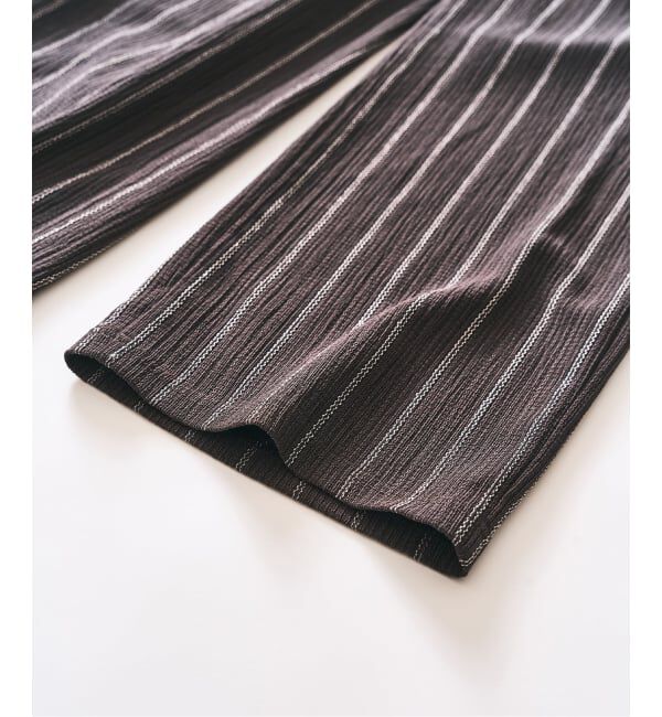 417 EDIFICE「ストライプ ジャージー トラックパンツ」|スラックス|