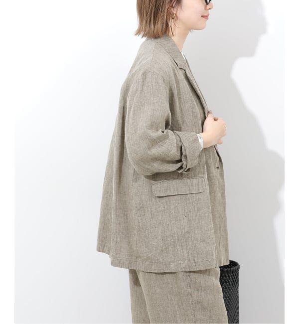 JOURNAL STANDARD relume「《予約》ベルギーリネンテーラードダブルジャケット」|テーラードジャケット|