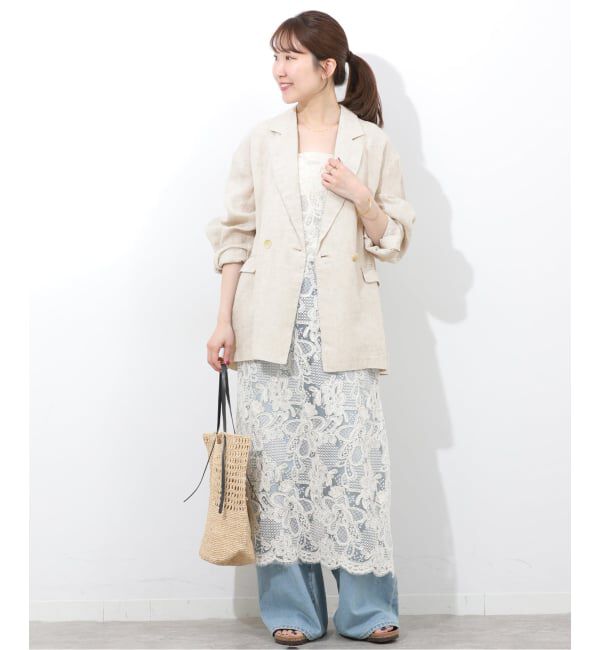 JOURNAL STANDARD relume「《予約》ベルギーリネンテーラードダブルジャケット」|テーラードジャケット|