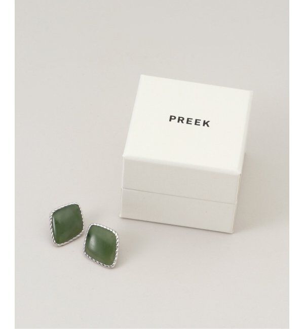 FRAMeWORK「PREEK /プリーク SQUARE STONE EARRINGS」|ピアス|