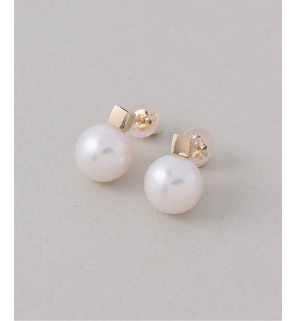 Lilas by Spick&Span「ポテトパールキューブピアス K10（両耳）」|ピアス|